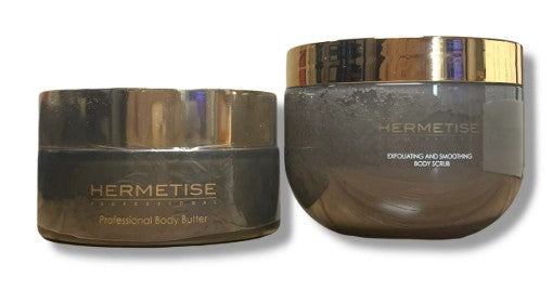 Hermetise Professional Body Butter & Exfoliating Body Scrub Bundle