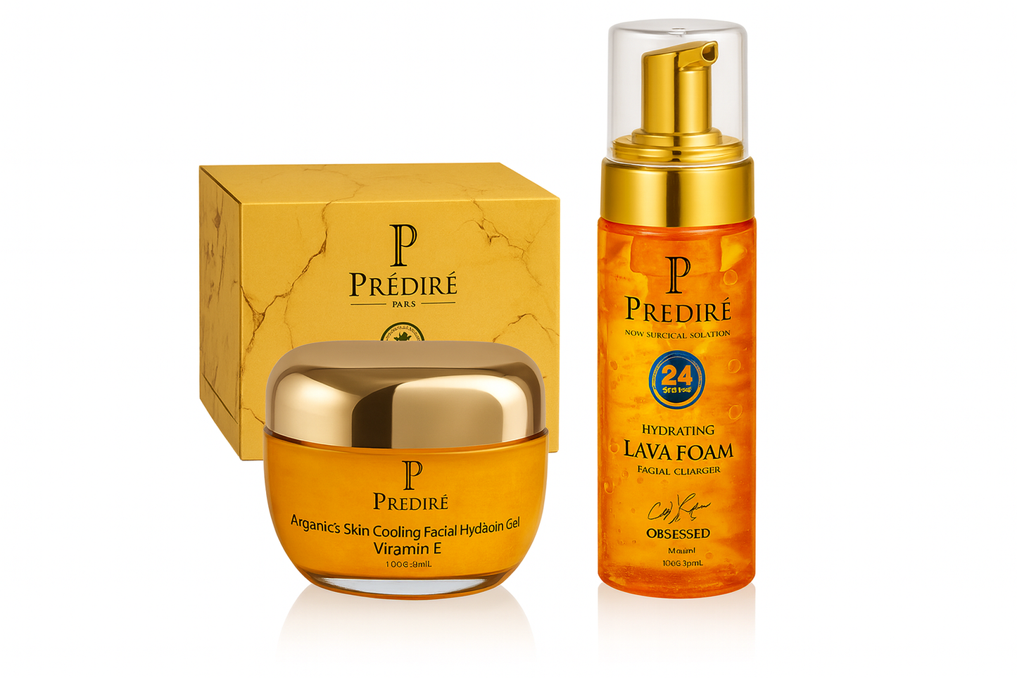 Predire Paris — Gold Lava Cleanser, Argan Oil Peeling Gel & Multivitamin Facial Bundle