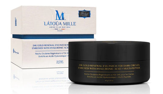 Latoua Mille 24K Gold Renewal Eye Patch for Dark Circles Enriched with Hyaluronic Acid + Multi-Peptide