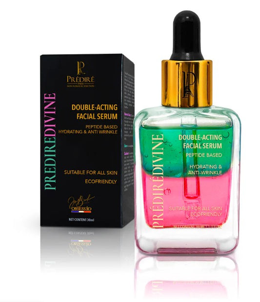 Predire Paris Double-Acting Facial Serum Peptide Based Hydrating & Anti-Wrinkle | Luxury Anti-Aging Serum
