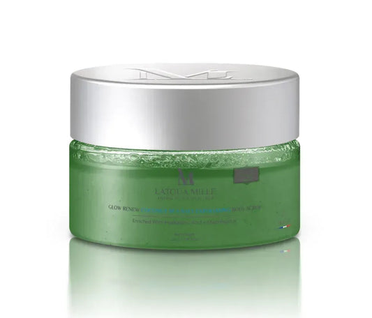 Latoua Mille Glow Renew Coconut Sea Salt Exfoliating Body Scrub Enriched With Hyaluronic Acid + Multi-Peptide