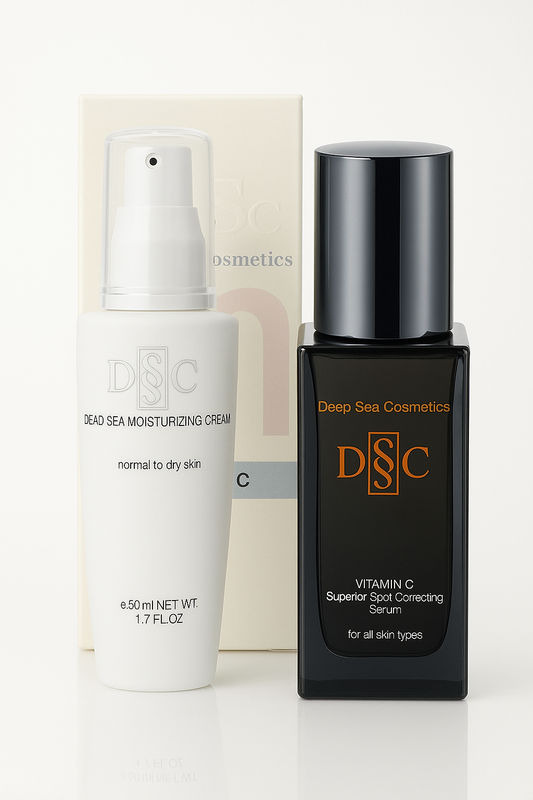 Deep Sea Cosmetics Vitamin C Superior Spot Correcting Serum + Moisturizing Cream Bundle