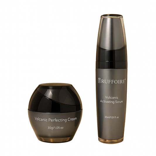 Trufforie Volcanic Activating Serum and Perfecting Cream Bundle | Luxury Skincare Set