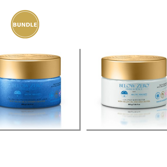 Below Zero Coconut Body Butter Body Scrub Bundle